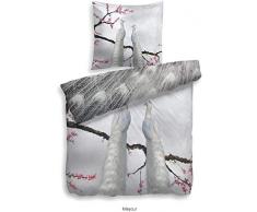 Heckett Lane Mayour - Biancheria da Letto in Raso makò, 155 x 220 cm (80 x 80), Marshmellow White