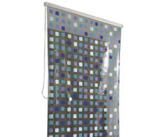 Kleine Wolke Rollo - Tenda doccia per binario a quadretti blu