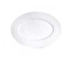 PORCELLANA Casale Profilo Piatto da Portata Ovale cm 39, Multicolore, 0.1Â x 0.1Â x 0.1Â cm