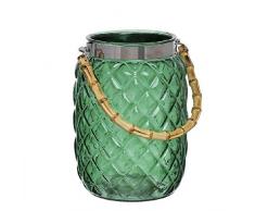 Dcasa Candel Manico bambÃ¹ Candeline Candeline Soffitto Candelabro e Portacandele Decorazione della Casa Unisex Adulto, Verde (Verde) Unica