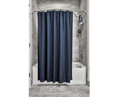 iDesign Tende per Doccia Design a Nido dApe, Tenda per Vasca da Bagno x 183,0 cm in Poliestere, Blu Navy, 183 x 183 cm