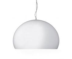 Kartell Big Fl/Y Lampada a Sospensione, E27, 15 W, LED, Bianco Coprente Opaco