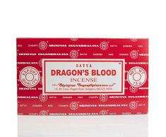 Satya Bastoncini di incenso al Fuoco del Drago 12 Confezioni Ayurvedic Range, Misto, Length 20cm
