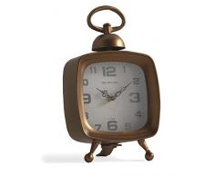 GEESE Orologio Tavolo, Metallo, Oro/Bianco, 6Â x 15Â x 26Â cm