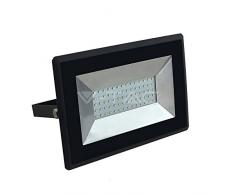 Faro LED Esterno 50W, Ip65 per Esterni Nero con Vetro Ip65 4250Lm Luce Fredda 6500K