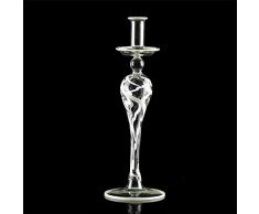 Arte di Murano Candelabro Singolo, Cristallo Bianco, Piccola