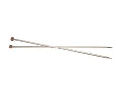 Nova knitPro 25 cm x 2,75 mm scavano con estrema brillante ottone metallo letto singolo per la tessitura, largento