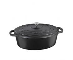 kela Rostiera Ovale Calido in ghisa, Nero, 6,50 l, 6.5 Litri