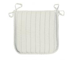 Douceur DIntÃ©rieur - 1604154, Cuscino Da Sedia , 40 X 40 X 3.5 Cm , Lineo , Jacquard A Righe Crash , Beige