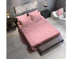 PETTI Artigiani Italiani - Lenzuola, Lenzuola Singole, Rosa Cipria, Set Lenzuola, Lenzuola Percalle, Biancheria da Letto, 100% Cotone Percalle Made in Italy