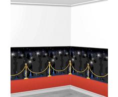 amscan International - Decorazione murale per Feste con Motivo Red Carpet di Hollywood