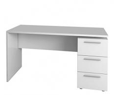 13Casa Magnolia B02 Scrivania e Cassettiera, 138 x 60 x 74 H Cm, Bianco, Melamina