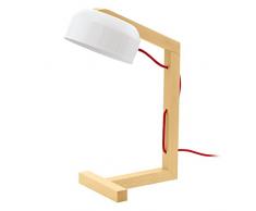 EGLO 94035 scrivania lampada, legno, E27, marrone