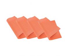 Venilia Set Orange Tessuto Waves Arancione, Tavola, Vinile, Tovaglietta per Sala da Pranzo, 4 Pezzi, 30 x 450 cm, 59008, 30 x 45 cm