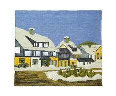 Jute & Co. Arazzo Tessuto su Telaio Artigianale Indiano, 100% Juta, 100 x 75 cm