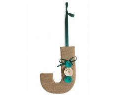 Villa dâEste Home Tivoli Word Appendino Fuoriporta J, Corda, Marrone, 27x5x27 cm