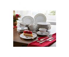 Creatable 17911, Serie Maria Theresia Goldrand, set di stoviglie, servizio da caffÃ¨, 18 pezzi, porcellana