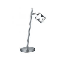 Trio Leuchten Trio 577110107 Levisto Barra con Faretti a LED, Lampada da Tavolo Nichel Opaco, 4.5 W, Tischleuchte Nickel Matt