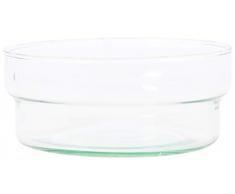 Un domo pv-liv-7012Â Point-Virgule riciclato ciotola River verde Ã 12Â cm, vetro, bianco