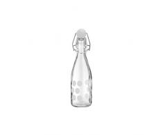 ZAK Designs DOT Bottiglia Vetro Bianco, Vetro, Bianco, 250 ml