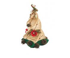 Villa dEste Noel Vimini Fuoriporta Albero Natale, Rosso/Marrone Chiaro, 20x20x41 cm