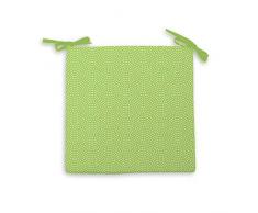 Soleil docre - Cuscino per Sedia, in Poliestere, 40 x 40 x 5 cm, Colore: Verde