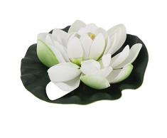 sourcingmapÂ® Laghetto in giardino acquario pesce serbatoio schiuma loto galleggiante decorazioni in foglia pianta artificiale