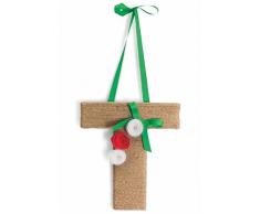 Villa dâEste Home Tivoli Word Appendino Fuoriporta T, Corda, Marrone, 27x5x27 cm