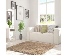 Tappeto a pelo lungo rettangolare, pelo lungo, moderno, moderno, morbido, antiscivolo, antiscivolo, corridoio, camera da letto, soggiorno, 152 cm x 244 cm