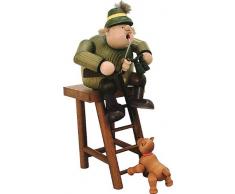 KWO Olbernhau 21568 - Brucia incenso Cacciatore Seduto, 27 cm