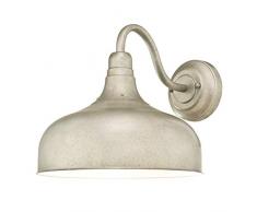 63155 Apparecchiatura da parete da esterno LED a luce singola, finitura in acciaio patinato