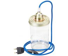 La mia casetta in cittÃ Blu Zaffiro S Lampada Vaso cavo tessile vetro blu zaffiro S