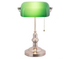 LumiLamp 5LL-5100 - Lampada da scrivania, Stile Vintage, 27 x 17 x 41 cm, E27 / 60 W, Stile Deco
