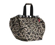 Reisenthel Easyshoppingbag, Borsa per la Spesa, Shopping Bag, Baroque Taupe/Fantasia Marrone Chiaro-Nero, UJ7027