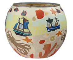 Him Seashore Portacandele, Multicolore, 11x11x9 cm