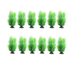 Sconosciuto Sourcingmap plastica Acquario Artificiali Erba Subacquea Piante Decor, 19Â cm, Colore: Verde, 12