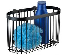 Wenko 23878100 Classic Plus Black - Mensola da Parete in Acciaio con Protezione antiruggine, 26,5 x 16,5 x 14,5 cm, Colore: Nero