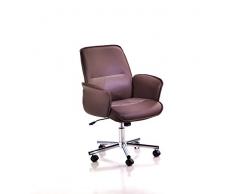 Wink design, Missisipi, Poltrona da Ufficio, Finta Pelle, Marrone, 62 x 62 x 97 cm