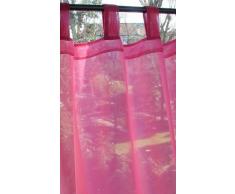 Just Contempo - Tenda a Pannello in Voile, Tinta Unita, fermatende Incluso, 147,5 cm, Panello 147 x 183 cm, Ciliegia Rosa