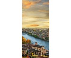 ID PeelitStickit-005 60 x 130 cm, Altezza Italia degli edifici e CittÃ , di Alta qualitÃ , Carta da Parati, in Vinile, da Parete