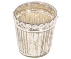 Ian Snow Ltd. - Portalumino con Perline in Vetro Argentato