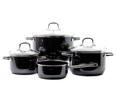 Silit Elegance Line Topfset Induktion Coperchio in Vetro, pentole a induzione, Non rivestite, Acciaio Inox 18/8