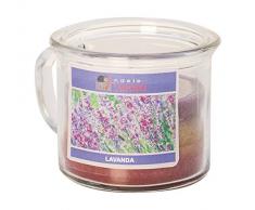 Candele DAurora Beatrice Candela Profumata in Vaso di Vetro, Cera, Giallo, 8x8x7 cm