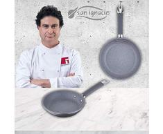 MasterPro - Set di 2 padelle Ã20 x 4,5 e Ã24 x 5 cm, grigio, a induzione, alluminio forgiato