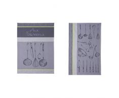 Coucke Set di 2 Strofinacci in Jacquard di Puro Cotone, Utensili da Cucina