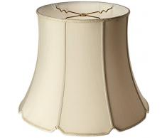 Royal Designs - Paralume a V con fondo tamburo alto, Beige, 12 x 18 x 14