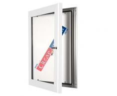 Cheap Snap Frames Bacheca con Serratura, Formato A4, Colore Bianco Puro