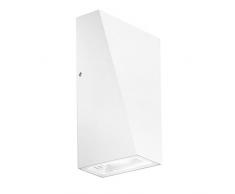 Rossini Illuminazione Settan Lampada da Parete Biemissione a LED Integrata, 6 W, Bianco