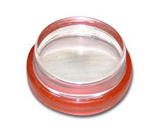 HSI Fermaporta in plastica Trasparente, Gomma, Trasparente con Anello in Gomma Rossa, 3.8Â x 3.8Â x 2.2Â cm