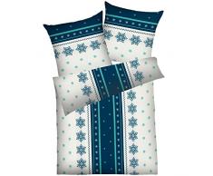 Dyckhoff, Set Biancheria da Letto in Spugna Morbida, Modello Fiocchi di Neve, 135 x 200 cm, Fodera Cuscino 80 x 80 cm, 2 pz, Verde (GrÃ¼n)